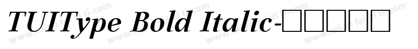 TUIType Bold Italic字体转换